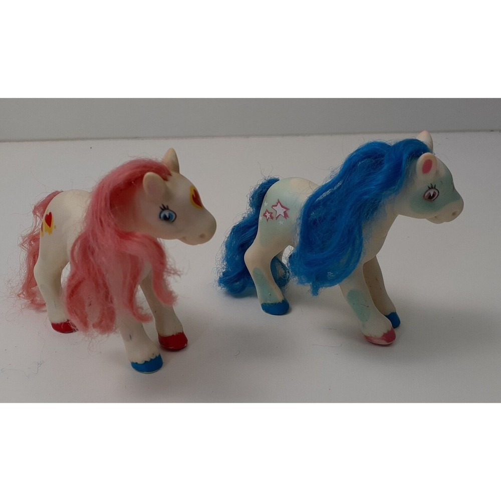 Lanard 3.5" Pony Vintage Lot Of 2 Ponies Horses 1994 Toys 1990s My Little Fakies